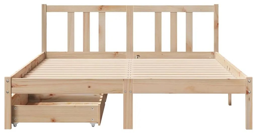 Cama sem colchão 135x190 cm madeira de pinho maciça