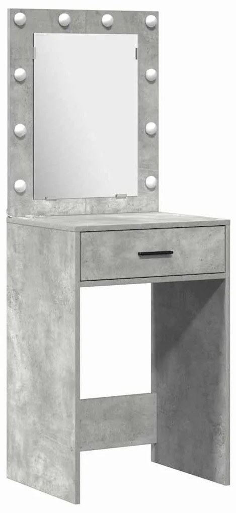 Conjunto de Maquilhagem 3 Peças vidaXL em Madeira de Engenharia Cinza