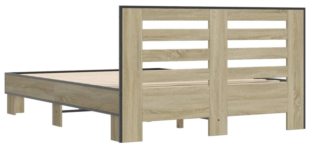 Estrutura de cama 135x190 cm derivados madeira/metal