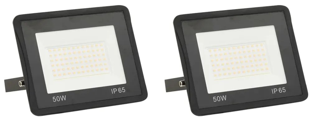 Projetores c/ iluminação LED 2 pcs 50 W branco frio