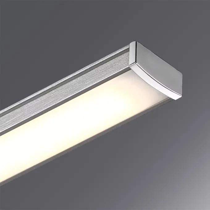 Candeeiro de teto LED Tripple bolge com 3 lâmpadas 66 x 38 x 17 cm Prateado