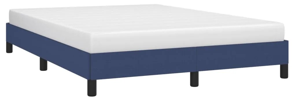 Estrutura de cama sem colchão 140x190 cm tecido azul