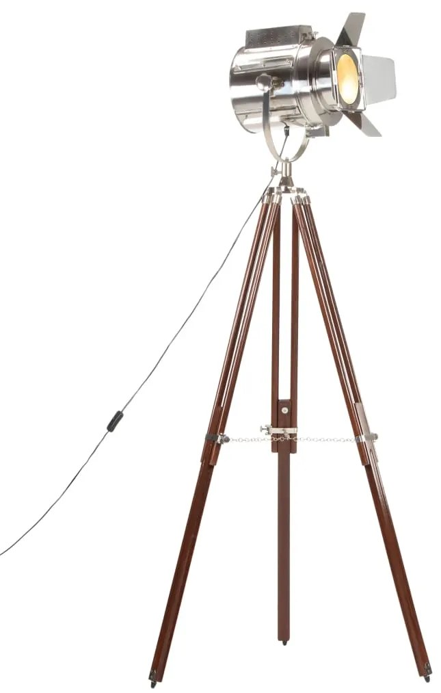 Candeeiro de chão tripé 180 cm madeira de mangueira maciça