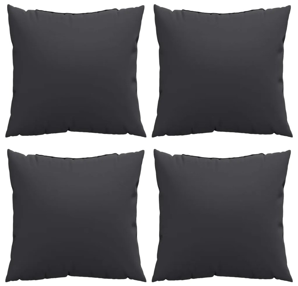 Almofadas de sofá 4 pcs 50x50 cm tecido preto