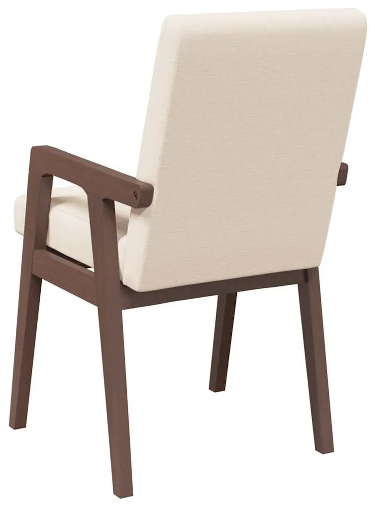 Cadeiras de jantar com almofadões 2 pcs madeira maciça castanho