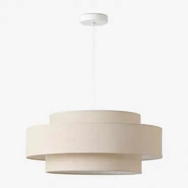 Lâmpada De Teto Pendente Lumira Crema Linho & Ø55 Cm - Sklum