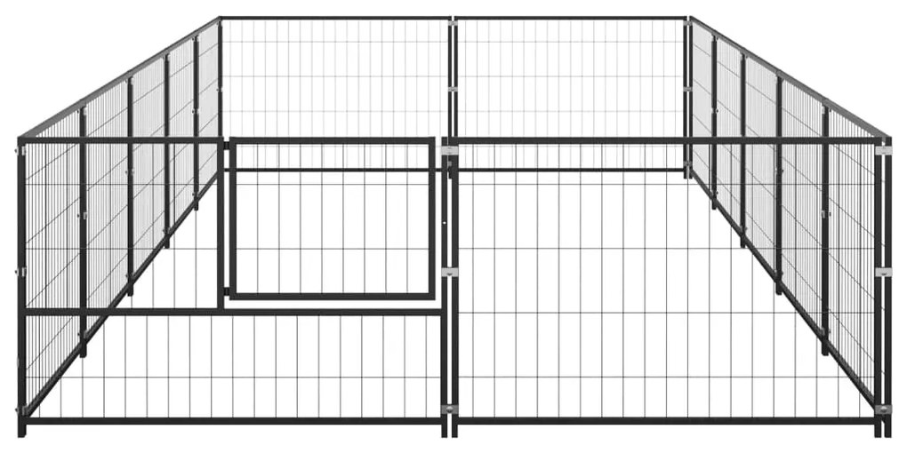 Canil para cães 10 m² aço preto