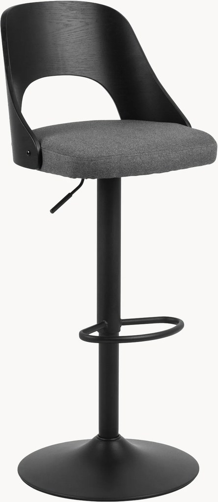 Cadeiras de bar giratórias com assento estofado e altura regulável Lucy, conjunto de 2