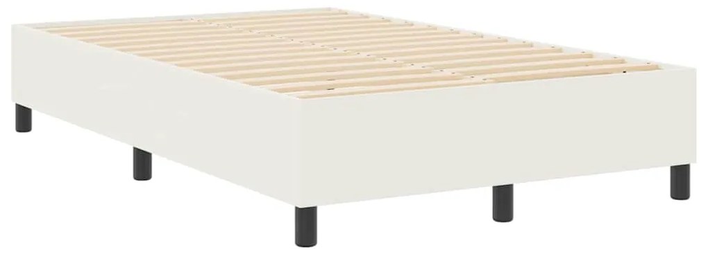 Cama Box Spring vidaXL Creme Casal Pequeno Tecido Corda