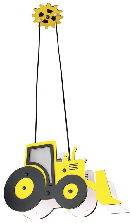 Yellow Tractor Pendant Light Nursery