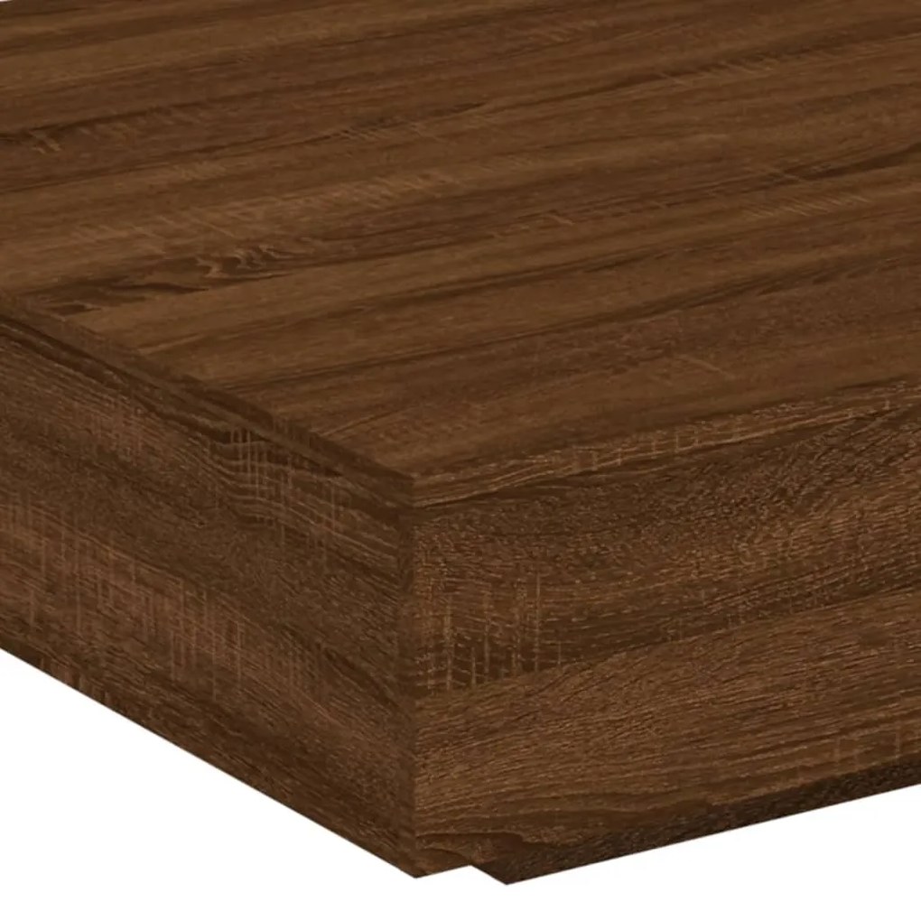 Mesa centro 100x100x31 cm derivados madeira carvalho castanho