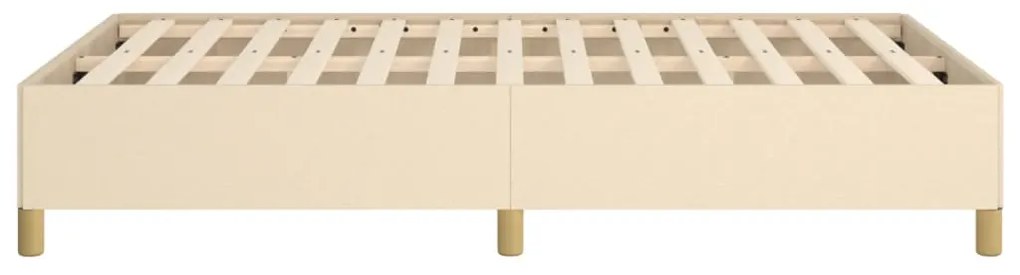 Estrutura de cama sem colchão 120x200 cm tecido cor creme