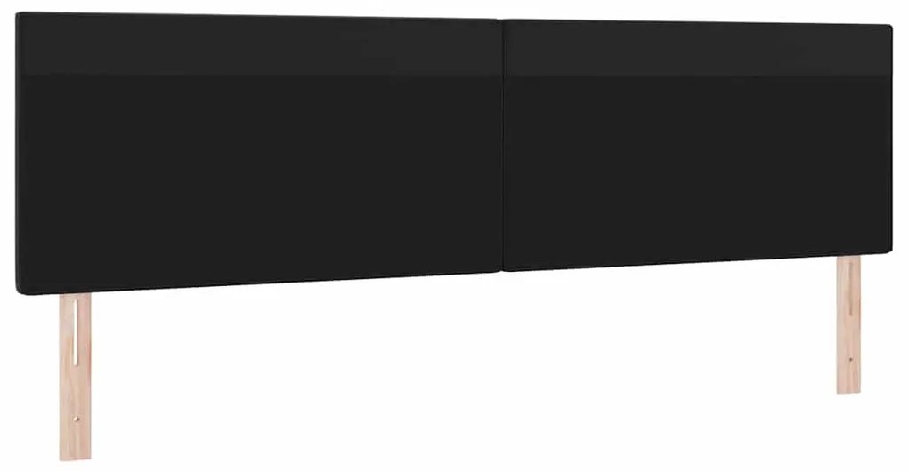 Cabeceira VidaXL Design Simples Preta 200 cm em Couro Sintético