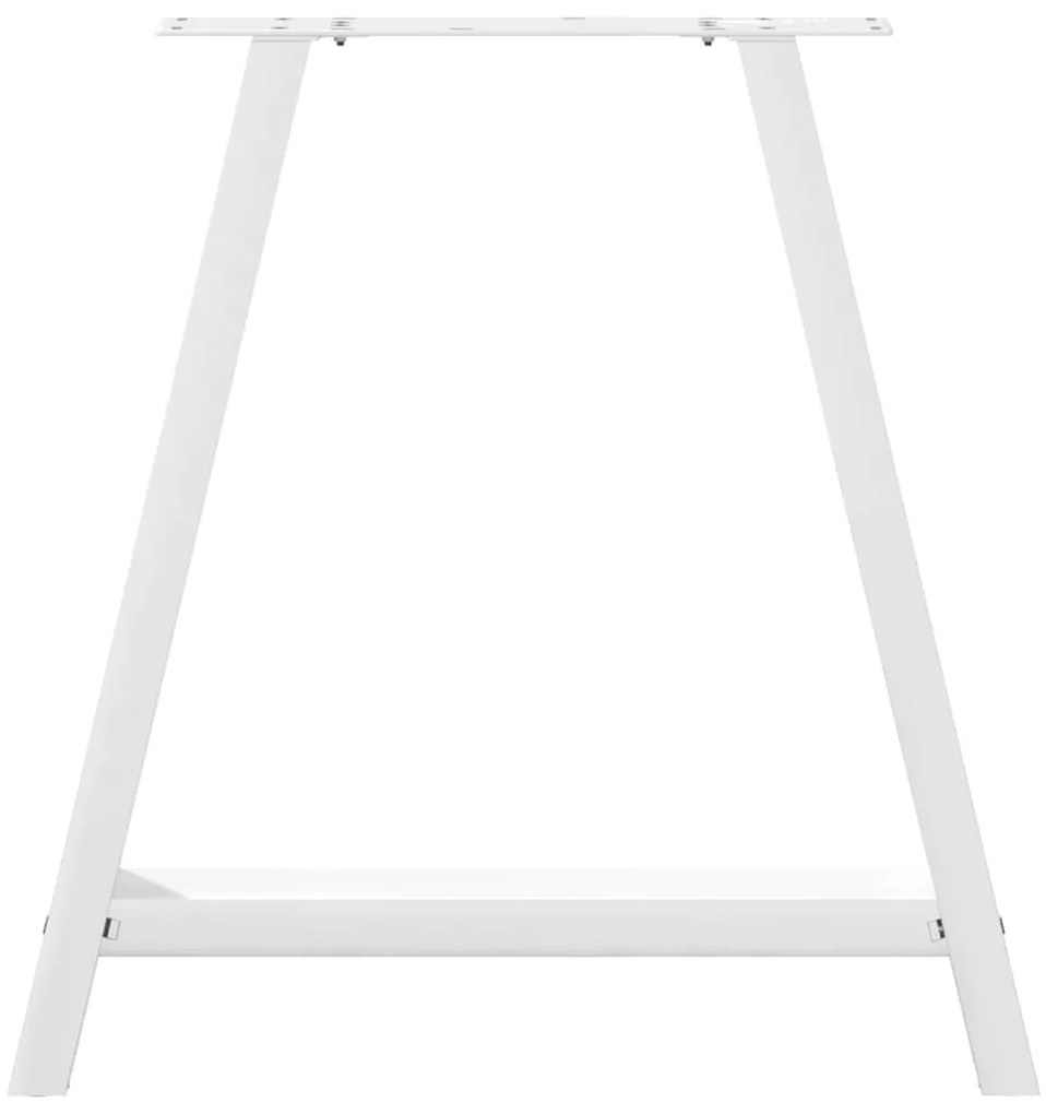 Pés para mesa de jantar em formato A, 2 peças, branco, 70x(72-73) cm,