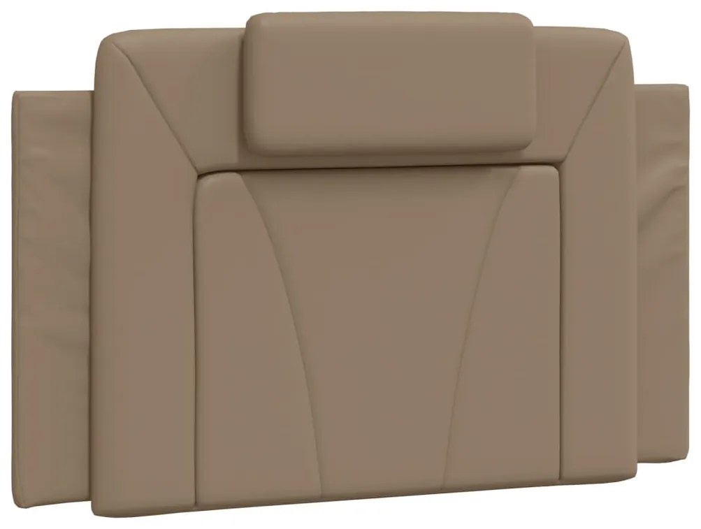 Cama com colchão 80x200 cm couro artificial cappuccino