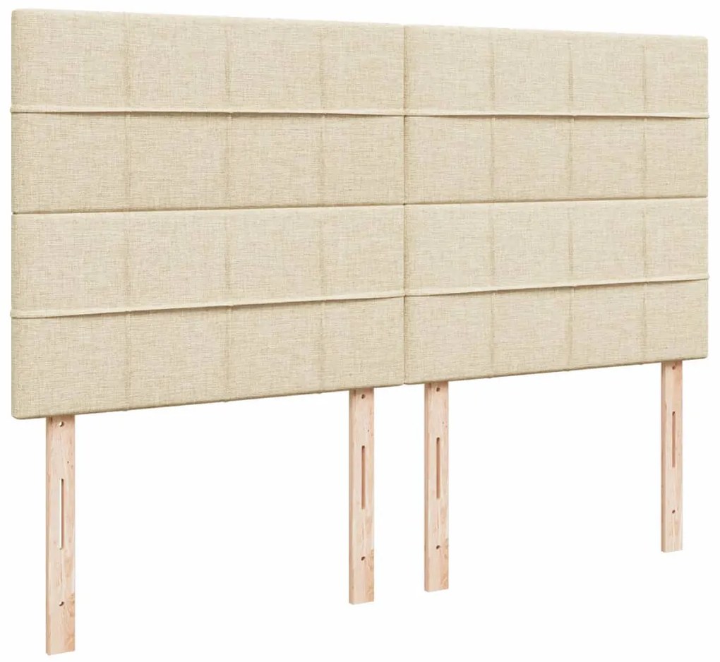 Cama com molas/colchão 180x200 cm tecido cor creme