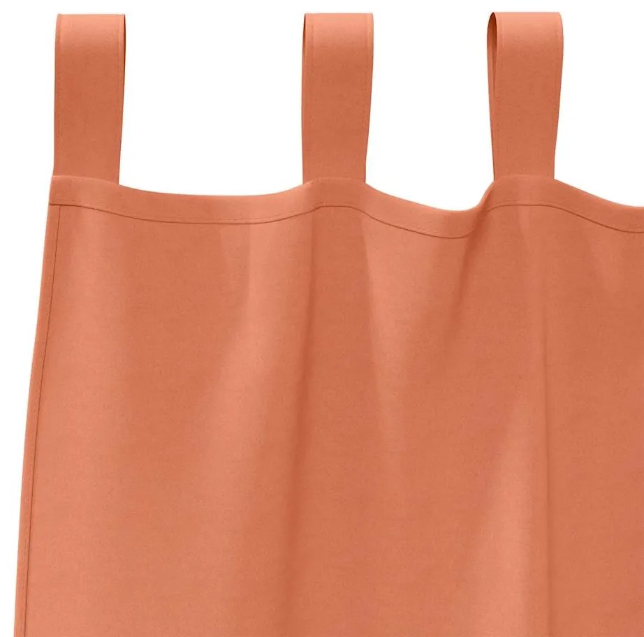 Cortinas com cortinas 2 pcs Terracota 260 x 140 cm Poliéster