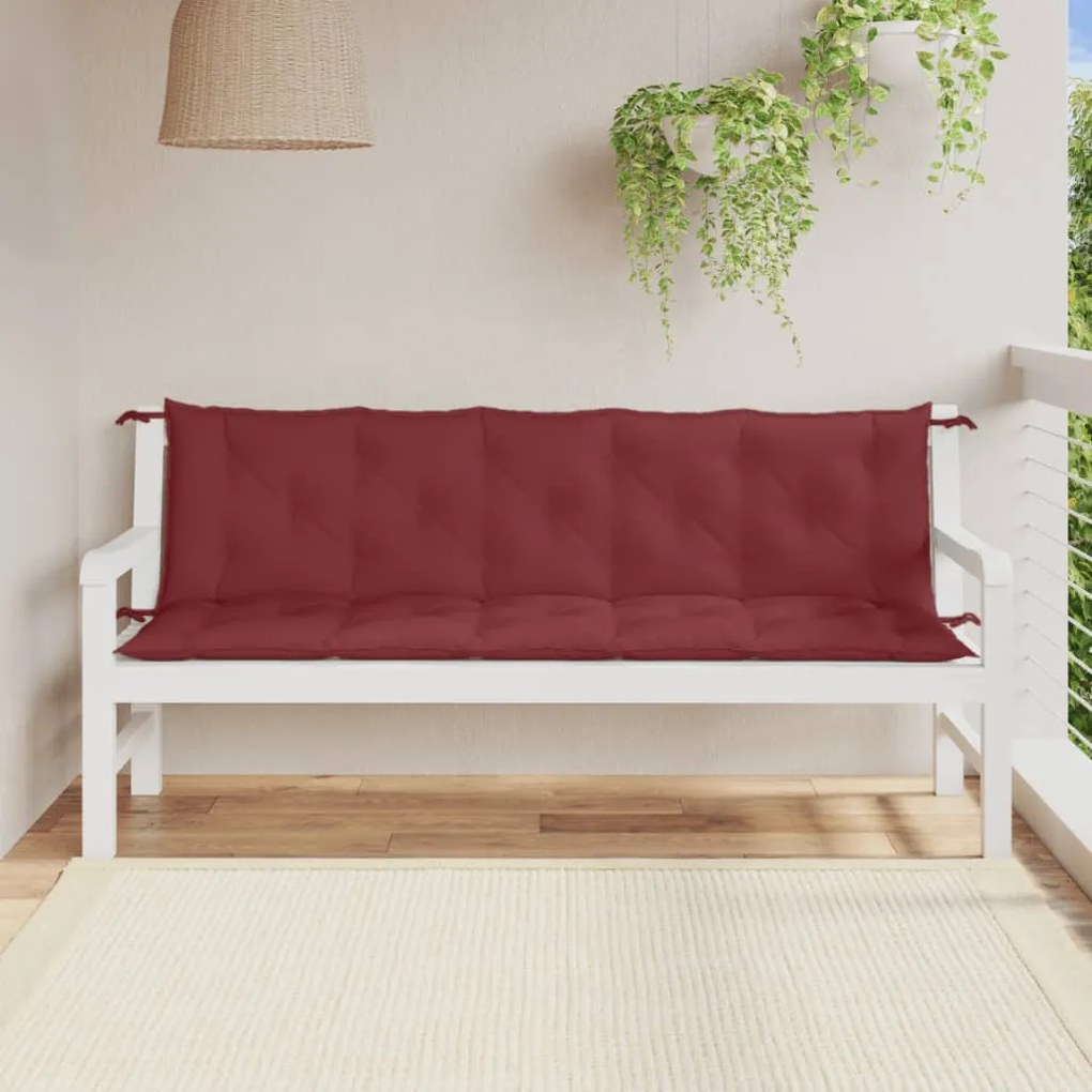 Almofadões p/ banco de jardim 2pcs 180x50x7 cm mesclado tecido