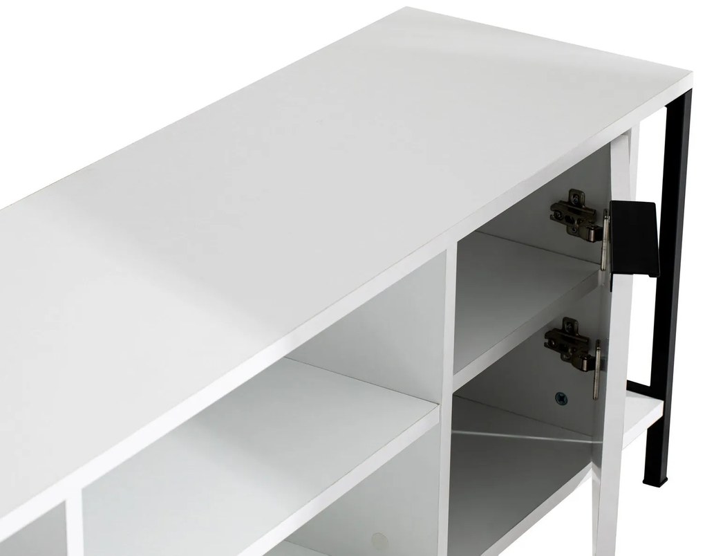 Móvel TV Bond – Branco/Preto – 120 cm x 48 cm x 35 cm