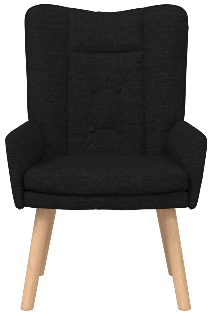 Cadeira Relaxante vidaXL Tecido Preto