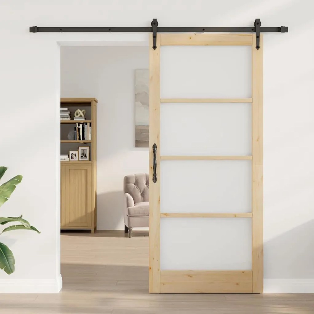 Porta Deslizante vidaXL com Conjunto de Ferragens "ORKDAL" 93x211 cm