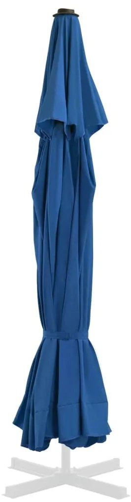 Tecido de substituição p/ guarda-sol exterior 500 cm azul-ciano