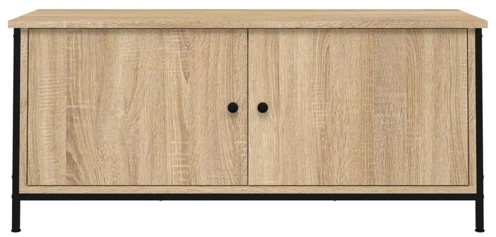 Móvel TV c/ portas 102x35x45cm deriv. madeira carvalho sonoma