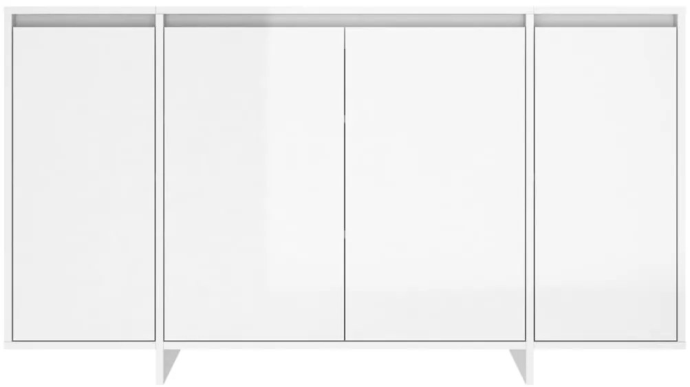 Aparador 135x41x75 cm derivados de madeira branco brilhante