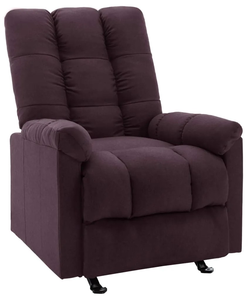 vidaXL Poltrona reclinável tecido roxo