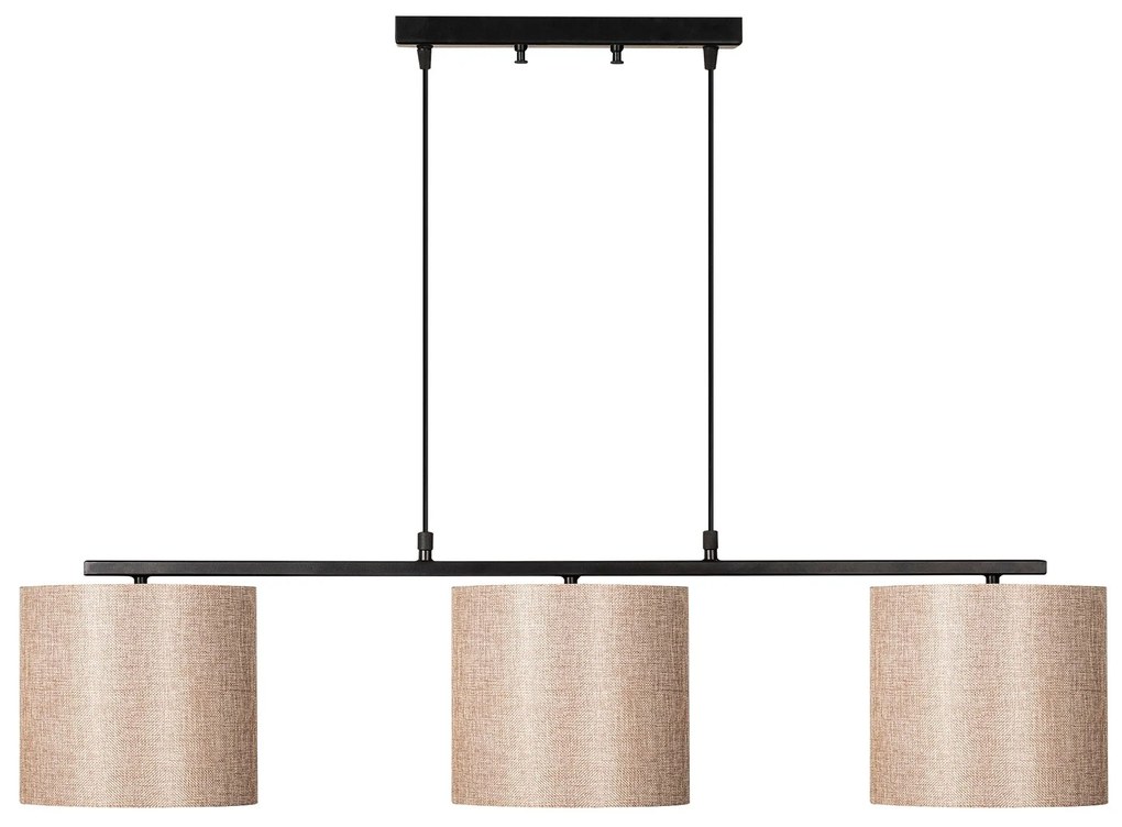 Candeeiro de Teto Valiz – Creme e Preto – 110 x 20 cm