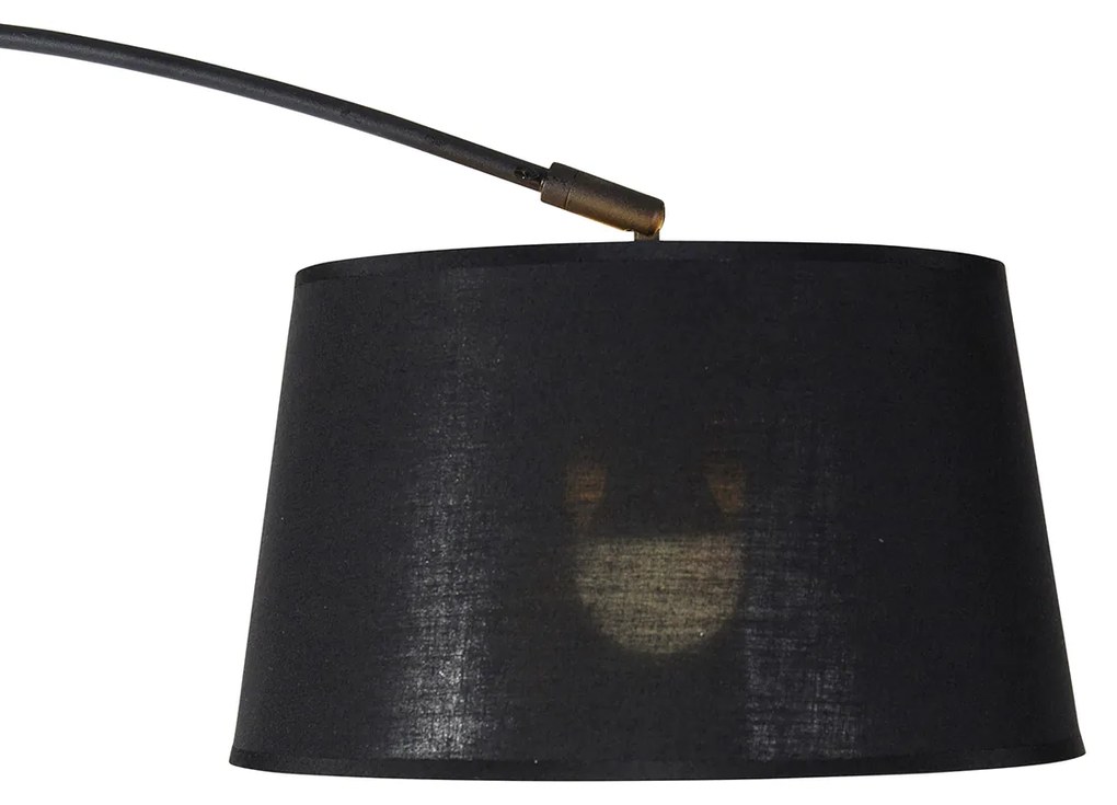 LED Candeeiro de Arco Inteligente Preto com Dourado incl. Wifi A60 - Arc Basic Moderno