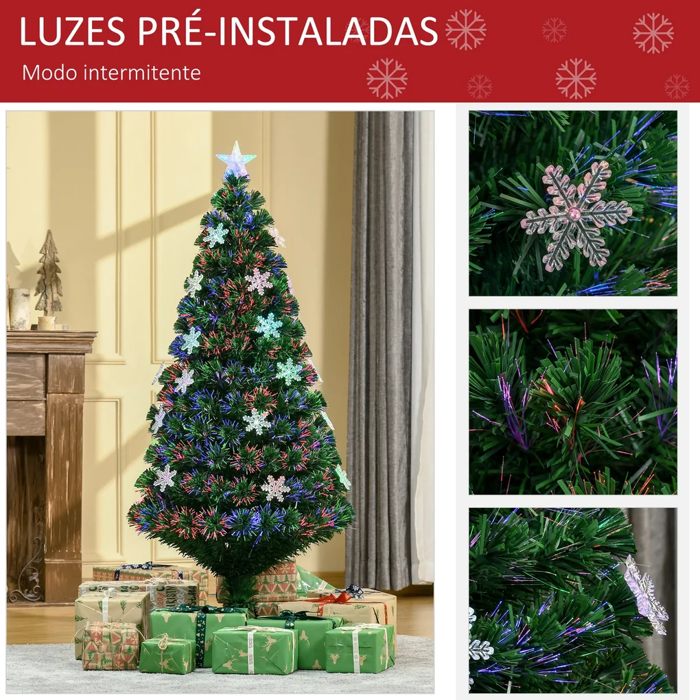 Árvore de natal pequena artificial ø40x90cm com luzes led 11