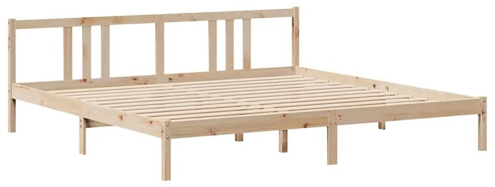 Cama com estante sem colchão 180x200 cm pinho maciço