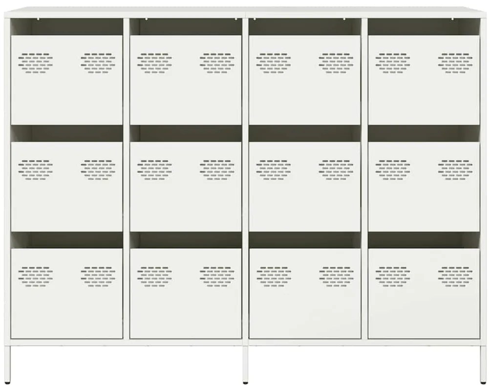 Aparador 135x39x103,5 cm aço laminado a frio branco