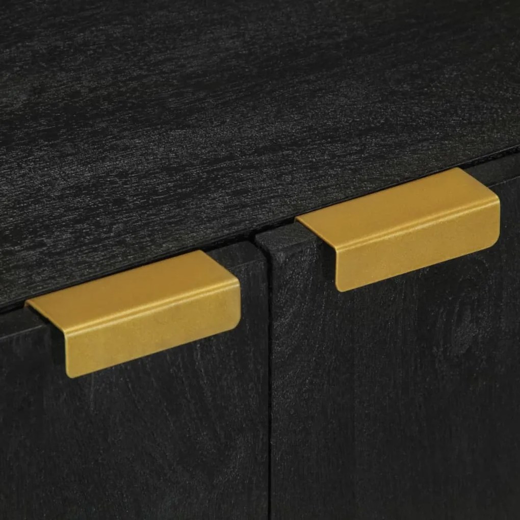 3 pcs aparadores derivados de madeira preto