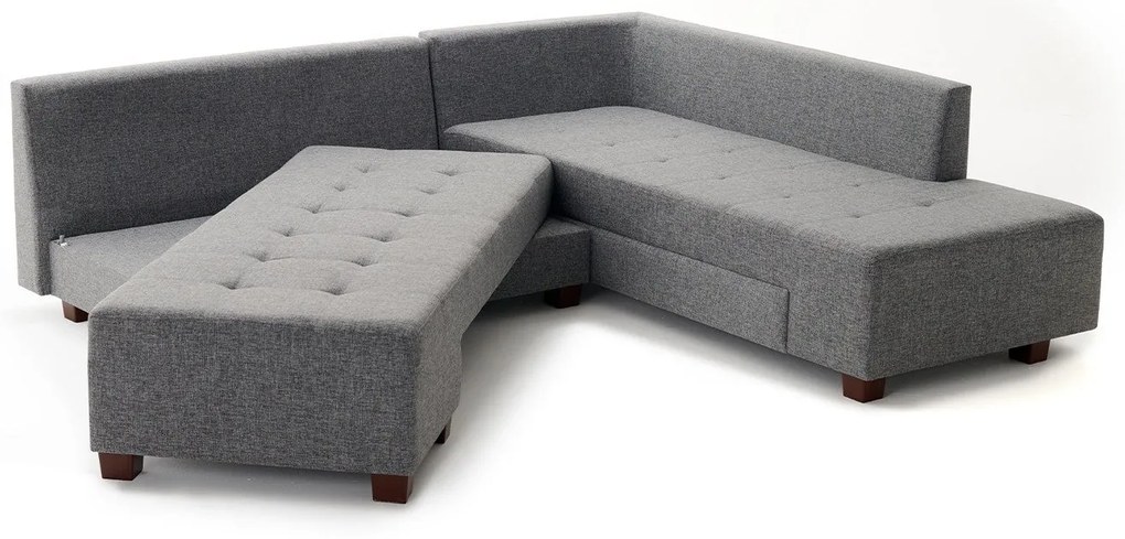Sofá-Cama de Canto Manama – Cinzento – 280x85x206 cm