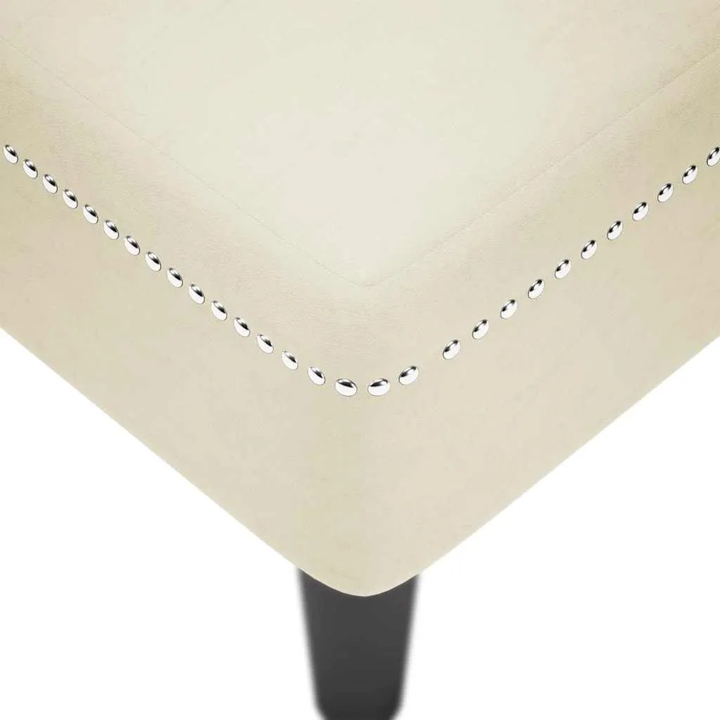 Chaise lounge c/ almofada/apoio de braços direito veludo creme