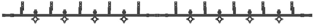 Kit de ferragens para porta deslizante 427 cm aço preto