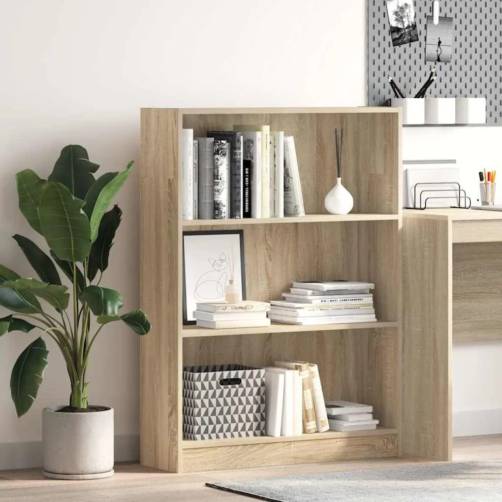 vidaXL Estante 80x24x109 cm derivados de madeira carvalho sonoma