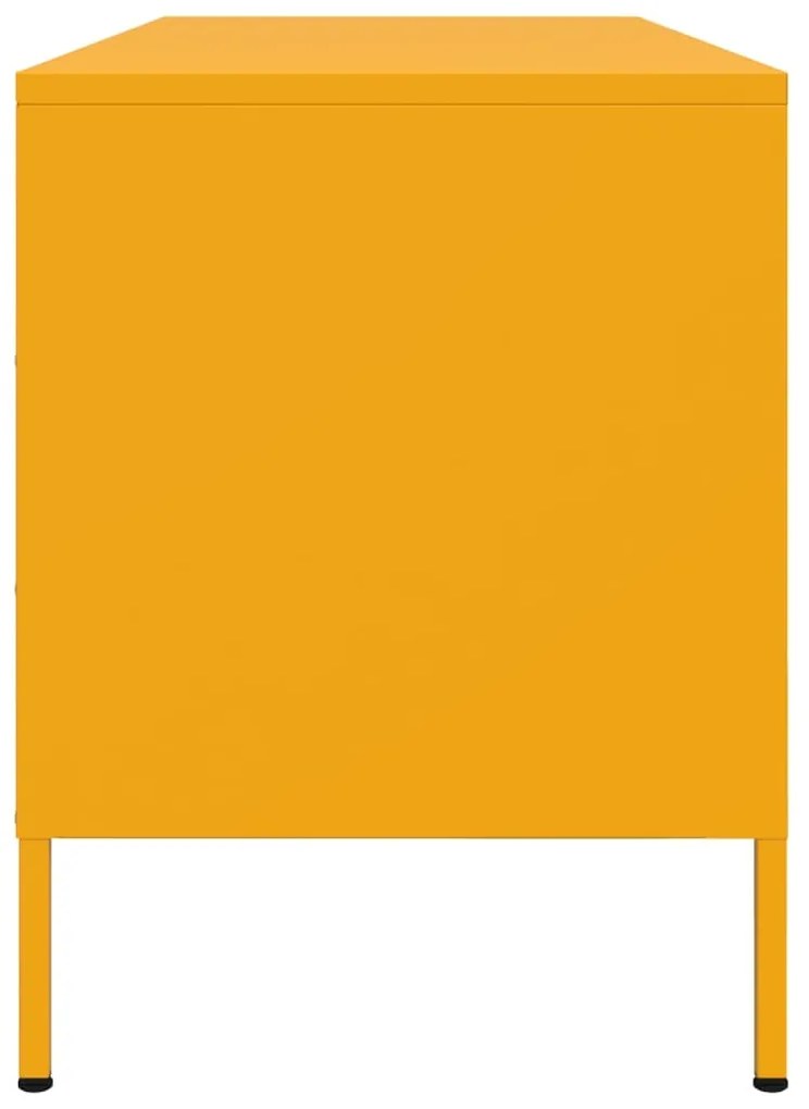 Móvel de TV 100,5x39x50,5 cm aço amarelo mostarda