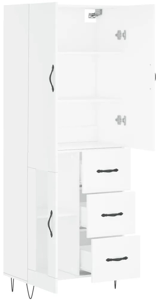 Armário alto 69,5x34x180 cm derivados de madeira branco
