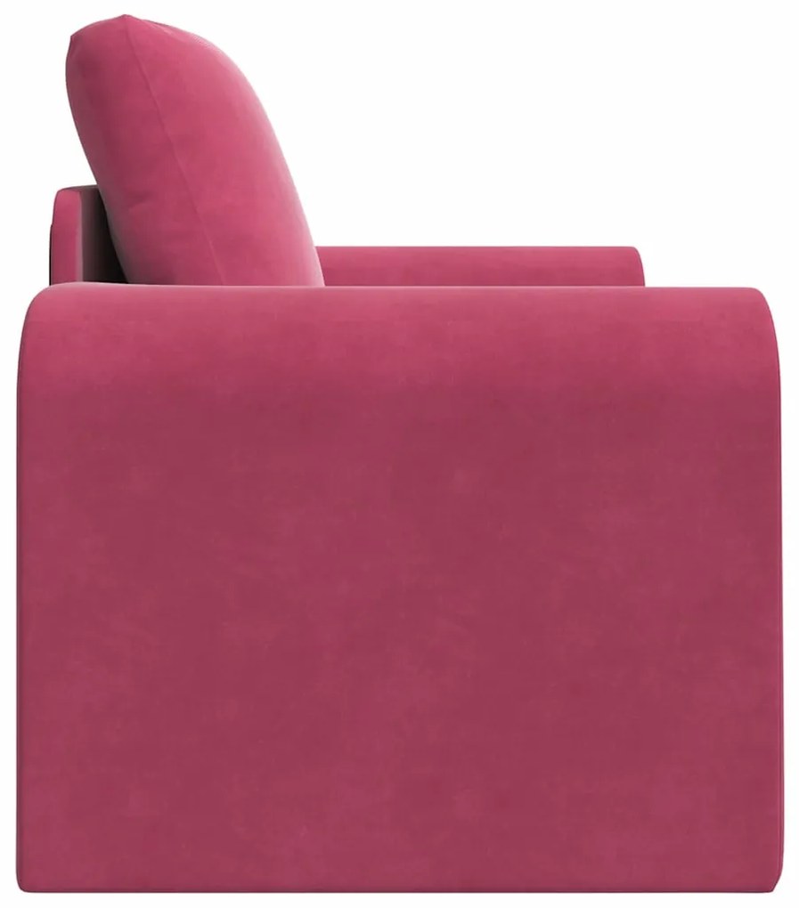 Sofá Cama 2 em 1 Vinho 98x71x83 cm Veludo