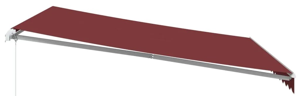 Toldo retrátil manual com luz LED 400x300 cm bordô