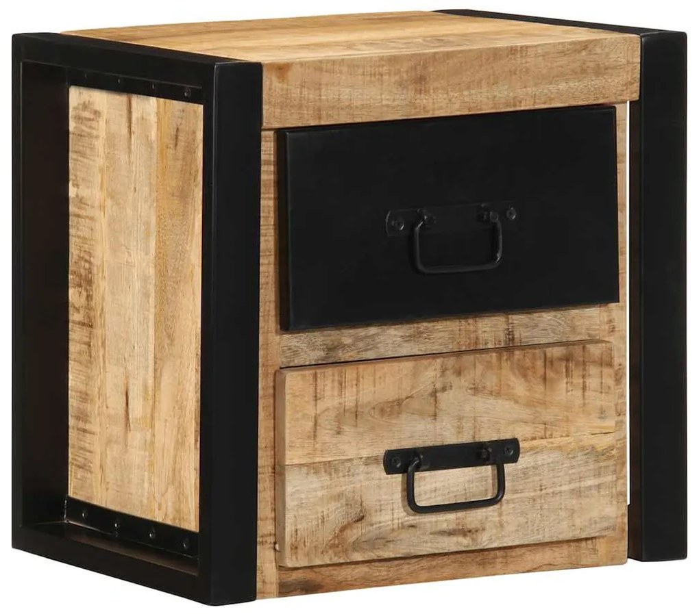 Mesa de cabeceira 40x35x40 cm madeira maciça manga áspera
