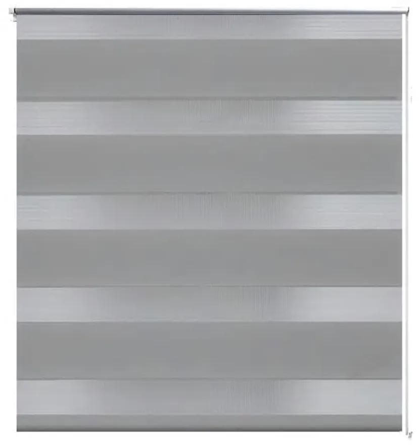 Estore de rolo 50 x 100 cm, linhas de zebra / Cinza