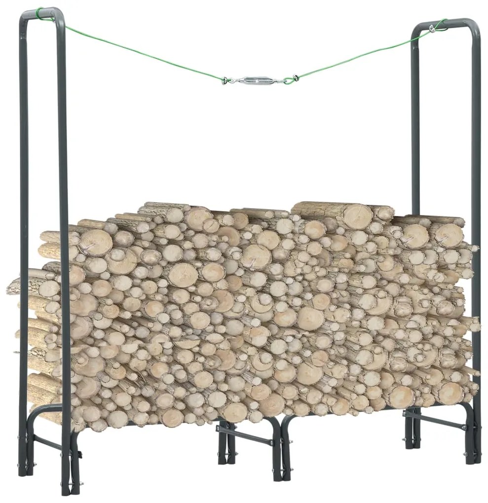 286290 vidaXL Suporte para lenha 120x35x120 cm aço antracite