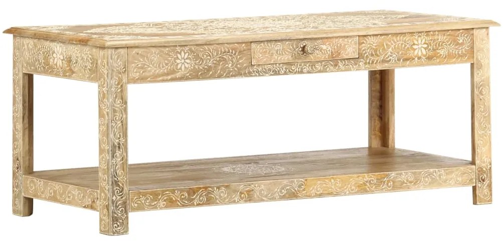 Mesa de centro 110x50x45 cm mangueira maciça pintada à mão