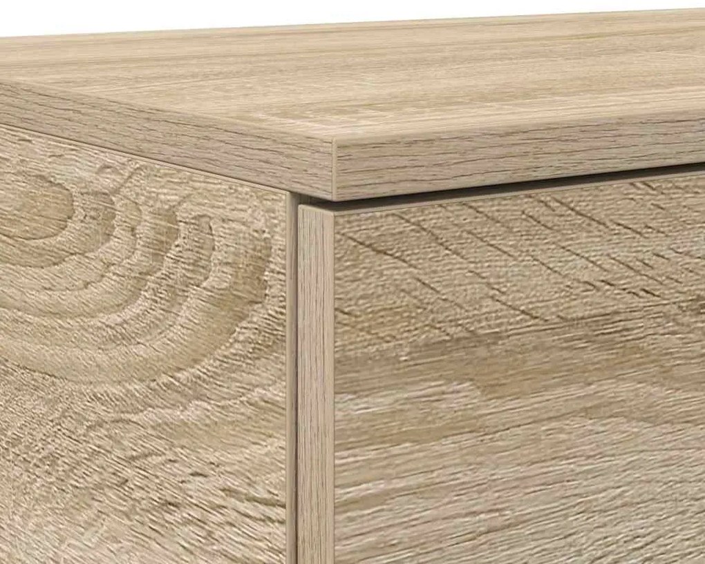 Cômoda vidaXL Carvalho Sonoma 135x36,5x16,5 cm em madeira laminada