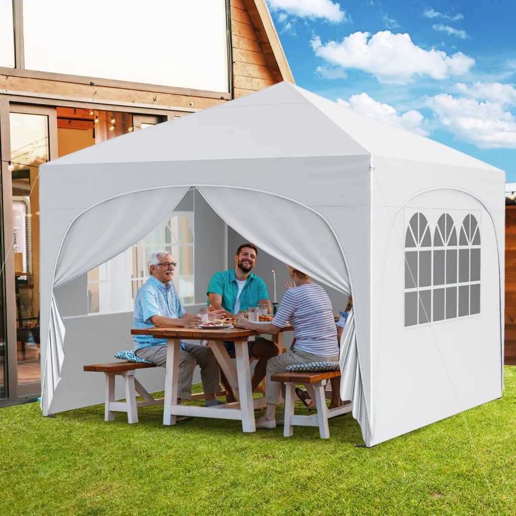 Tenda Jardim. Festas, Eventos 3 x 3 m Pop UP com 4 Paredes om4 Sacos de Areia, com Bolsa Transporte Branca