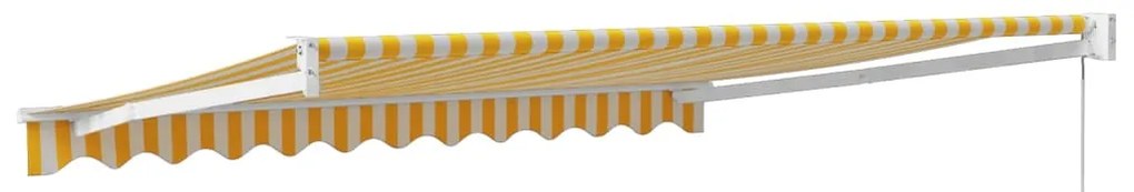 Toldo retrátil 3x2,5 m tecido e alumínio amarelo e branco